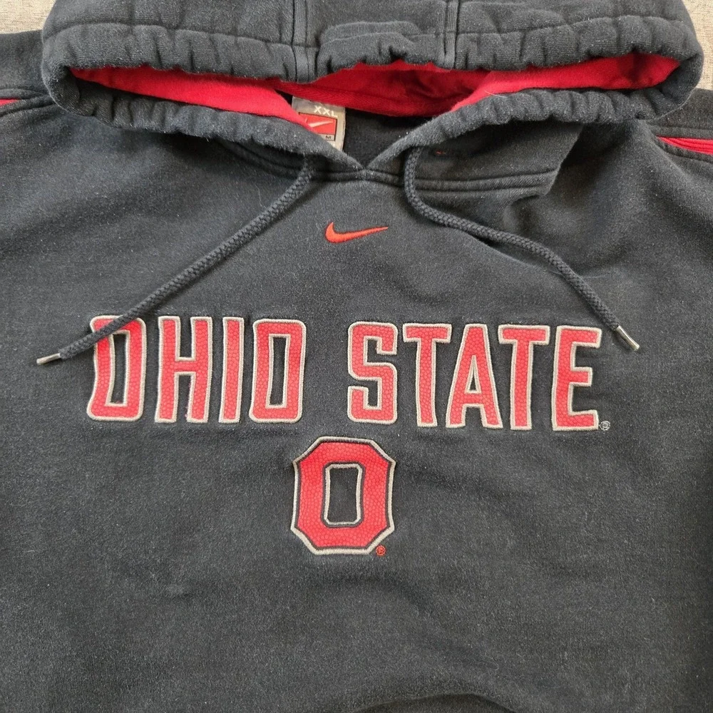 Nike Team Men's Ohio State University NCAA Hooded Sweatshirt Fan Gear Size 2XL